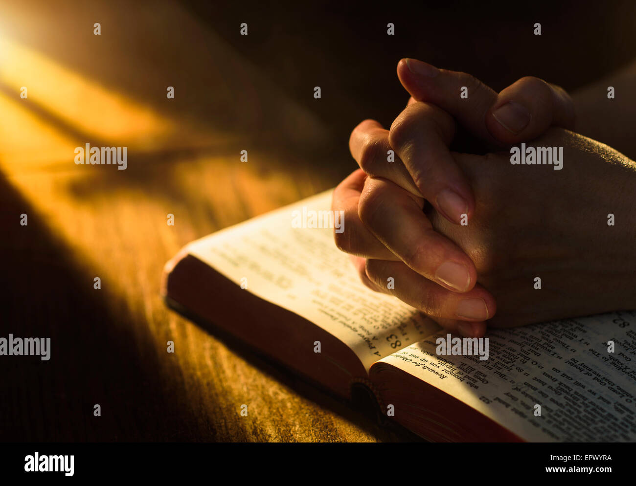 Hands Prayer Bible Hi Res Stock Photography And Images Alamy