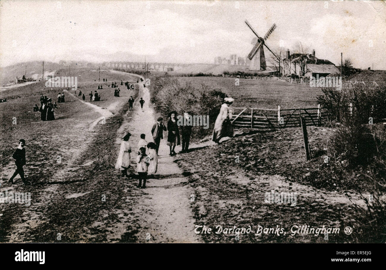 Edwardian Leisure The Darland Banks, Gillingham, near Chatham Stock