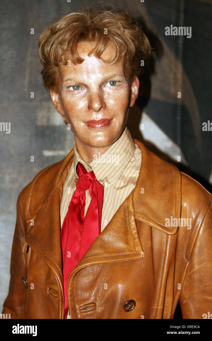Amelia Earhart Celebrity wax figure at Madame Tussaud's Wax Museum