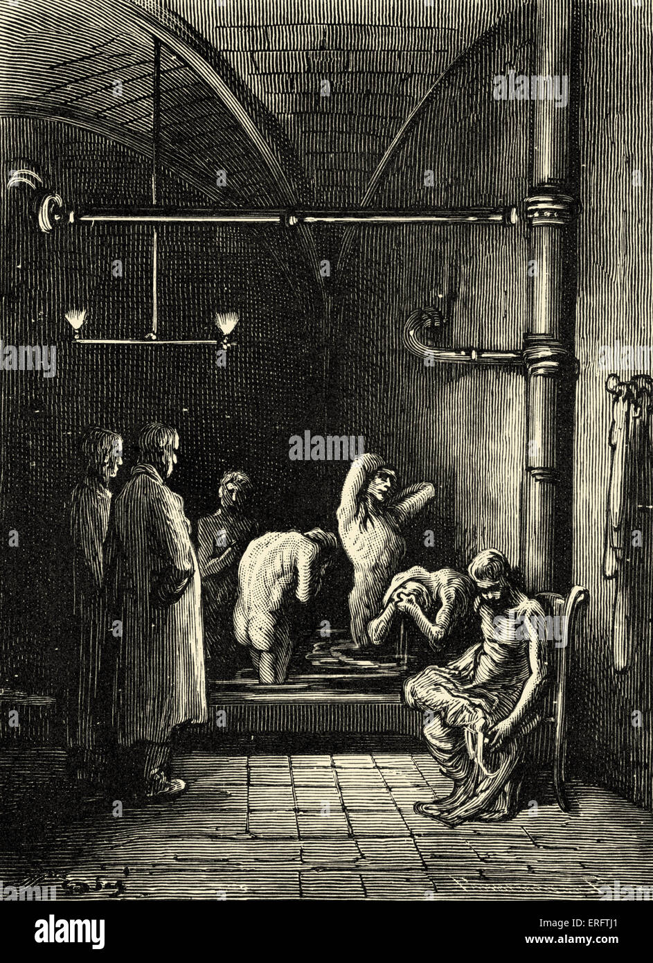 The rag merchant's home, Coulston Street, Whitechapel Victorian Stock