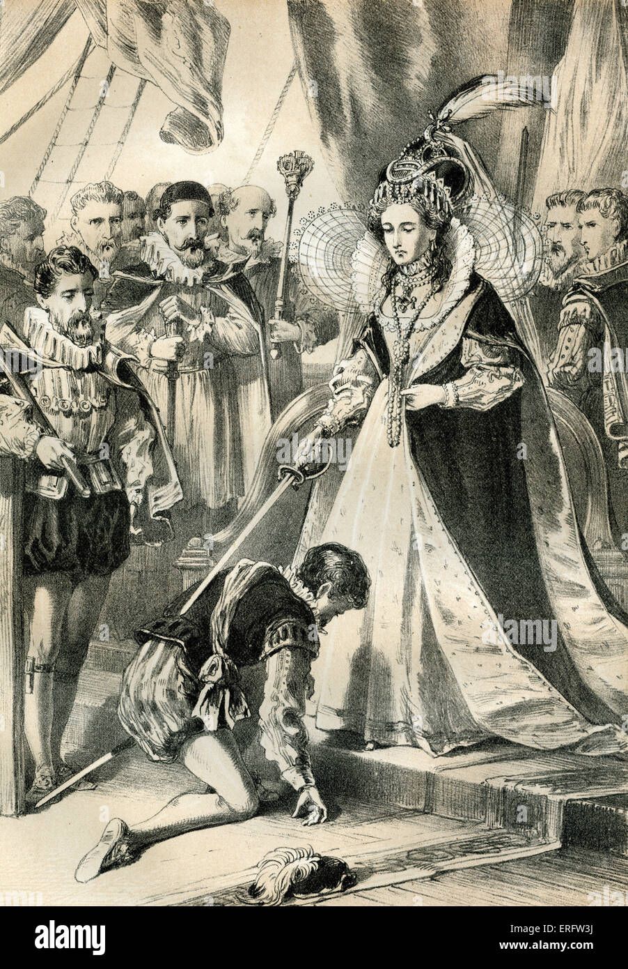 Drake was knighted in 1581 by Queen Elizabeth I. Sir Francis Drake