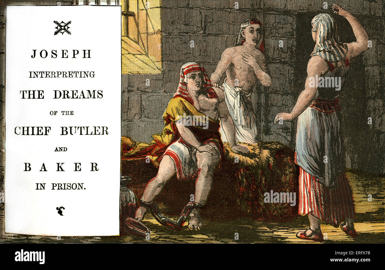 Genesis 40 Joseph interpreting the dreams of the chief butler and