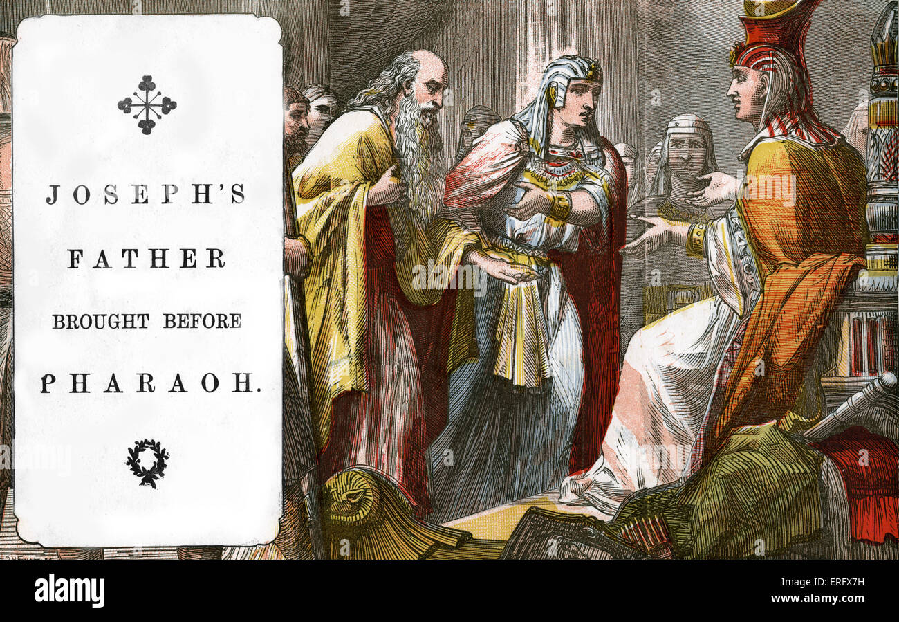 Genesis 47 Joseph's father brought before Pharaoh. Bible stories in