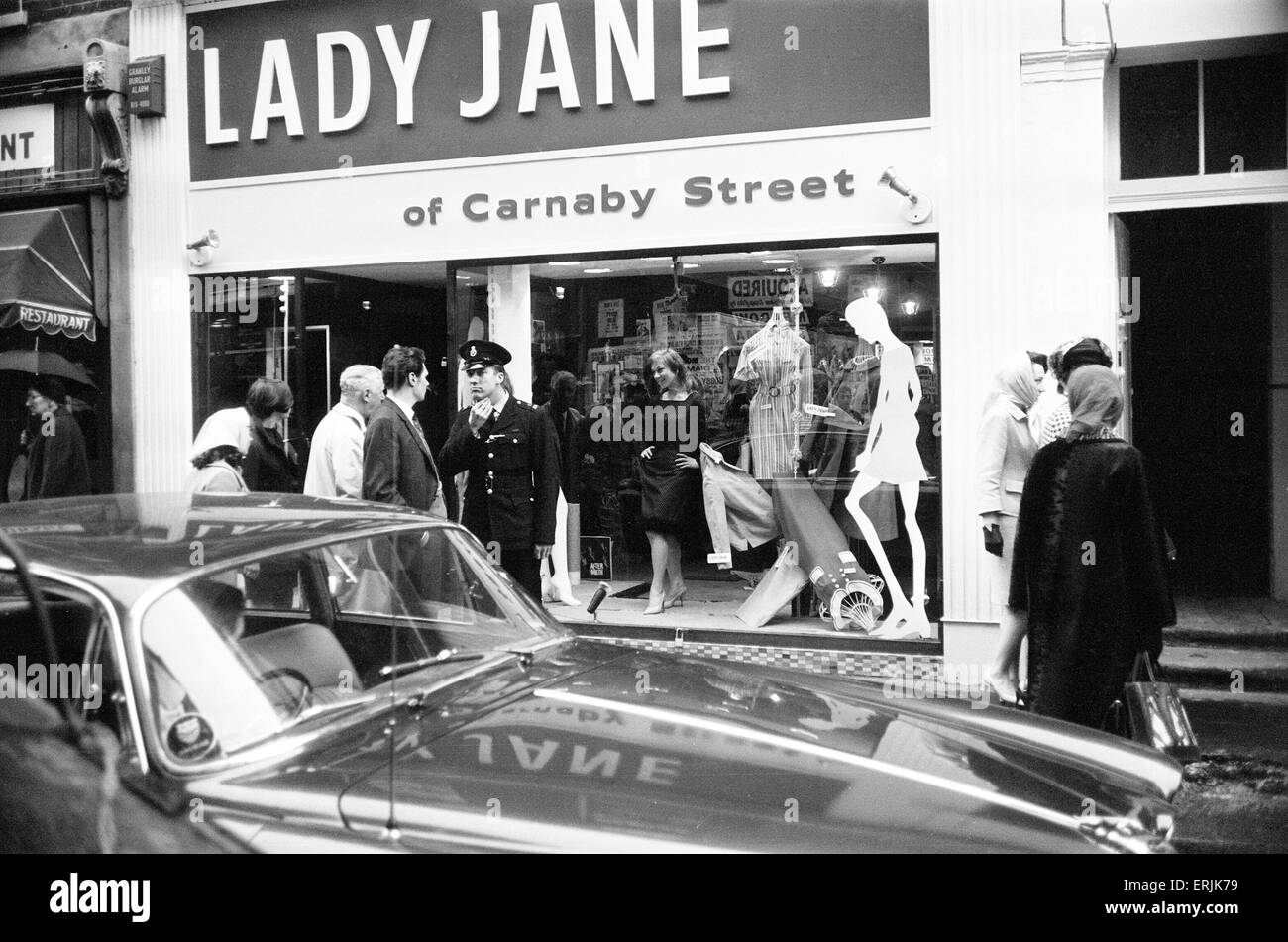 Lady Jane Boutique, Carnaby Street, London, 11th May 1966. Police Stock