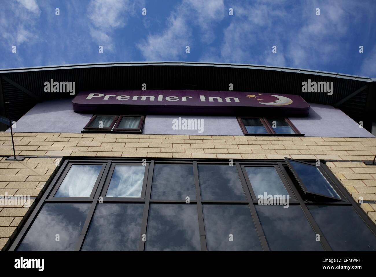 exterior shot of the Premier Inn in Leeds Stock Photo, Royalty Free
