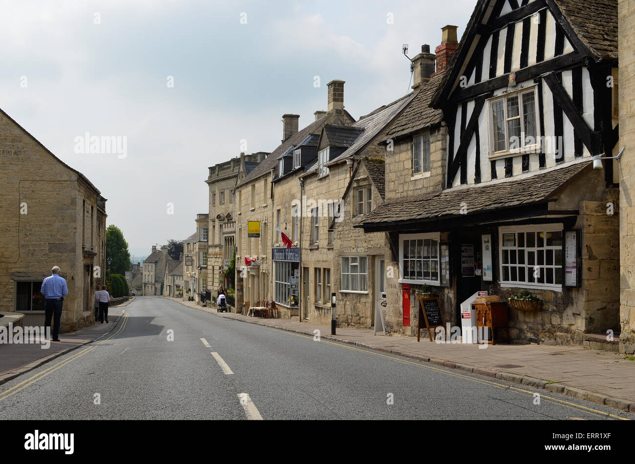 New Street, Painswick, in the Cotswolds, with the oldest post office