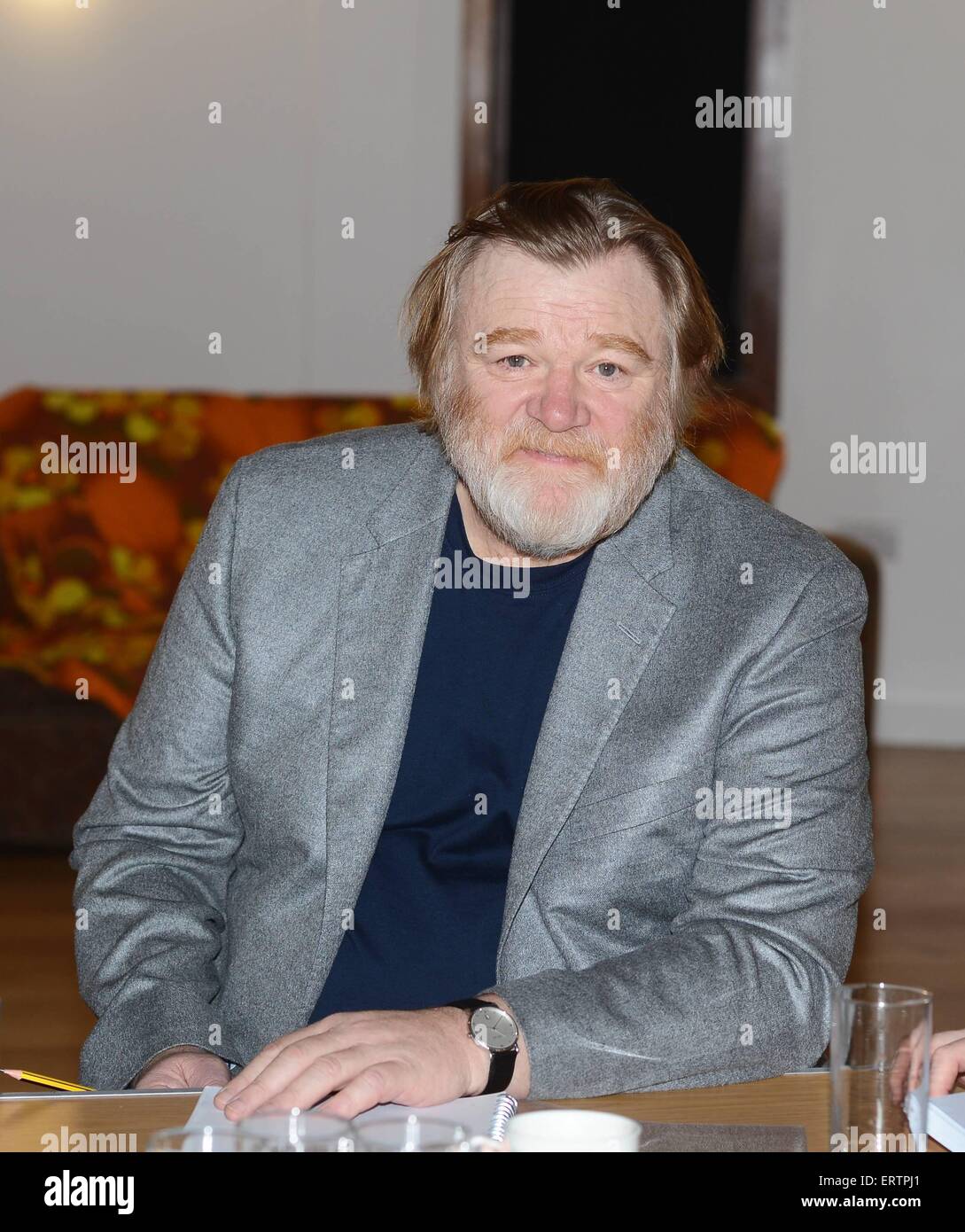 Actor family Brian Gleeson, Brendan Gleeson, and Domhnall Gleeson Stock