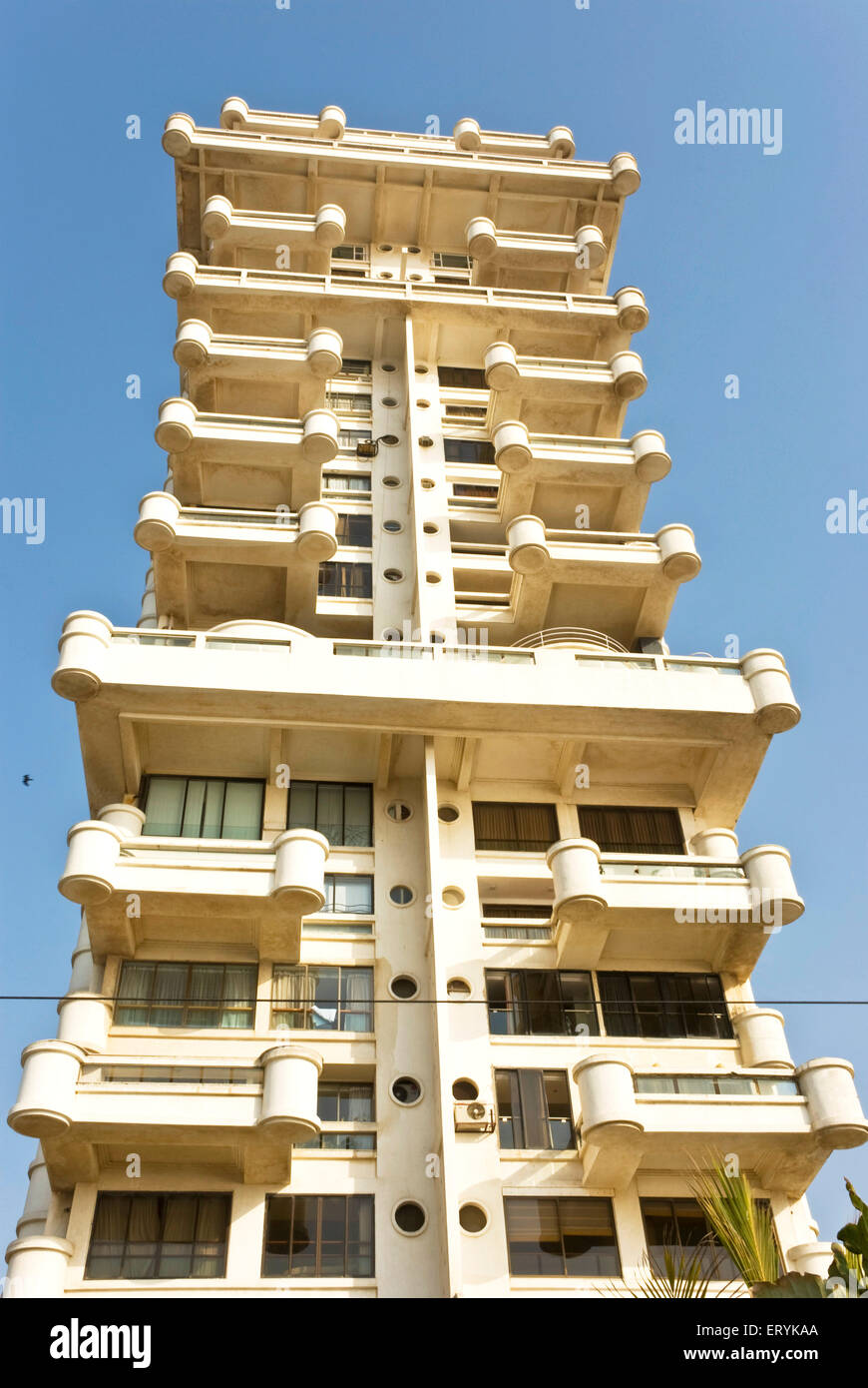 A residential building at Bandra Band stand ; Bandra ; Bombay now Stock
