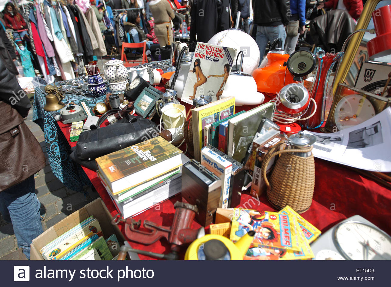 Hamburg, Germany, flea market flea jump in Schanzenviertel Stock Photo, Royalty Free Image