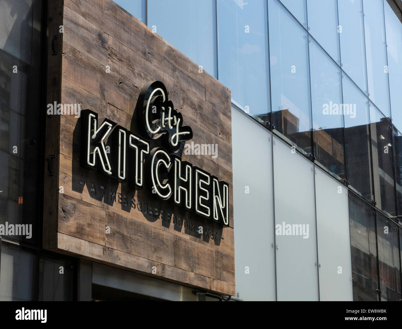 City Kitchen Food Market Times Square NYC Stock Photo Royalty