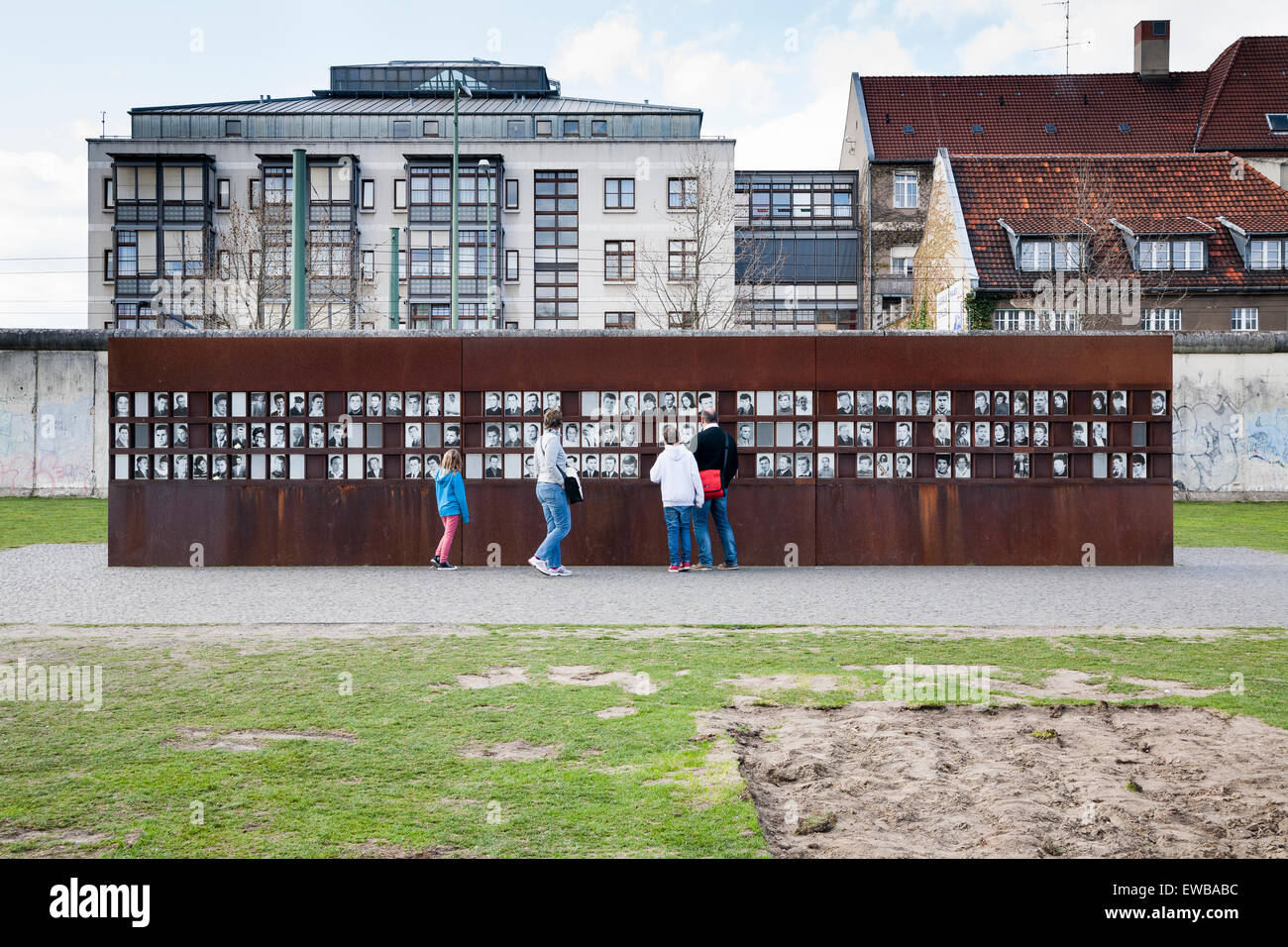 Portraits of victims, Memorial of the Berlin Wall, Berlin, Germany
