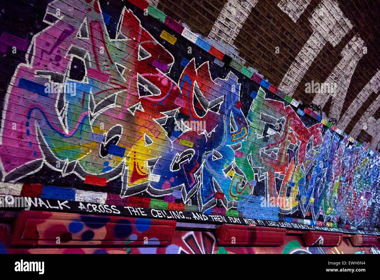 Leake Street Also Known As The Banksy Tunnel Or Graffiti Tunnel