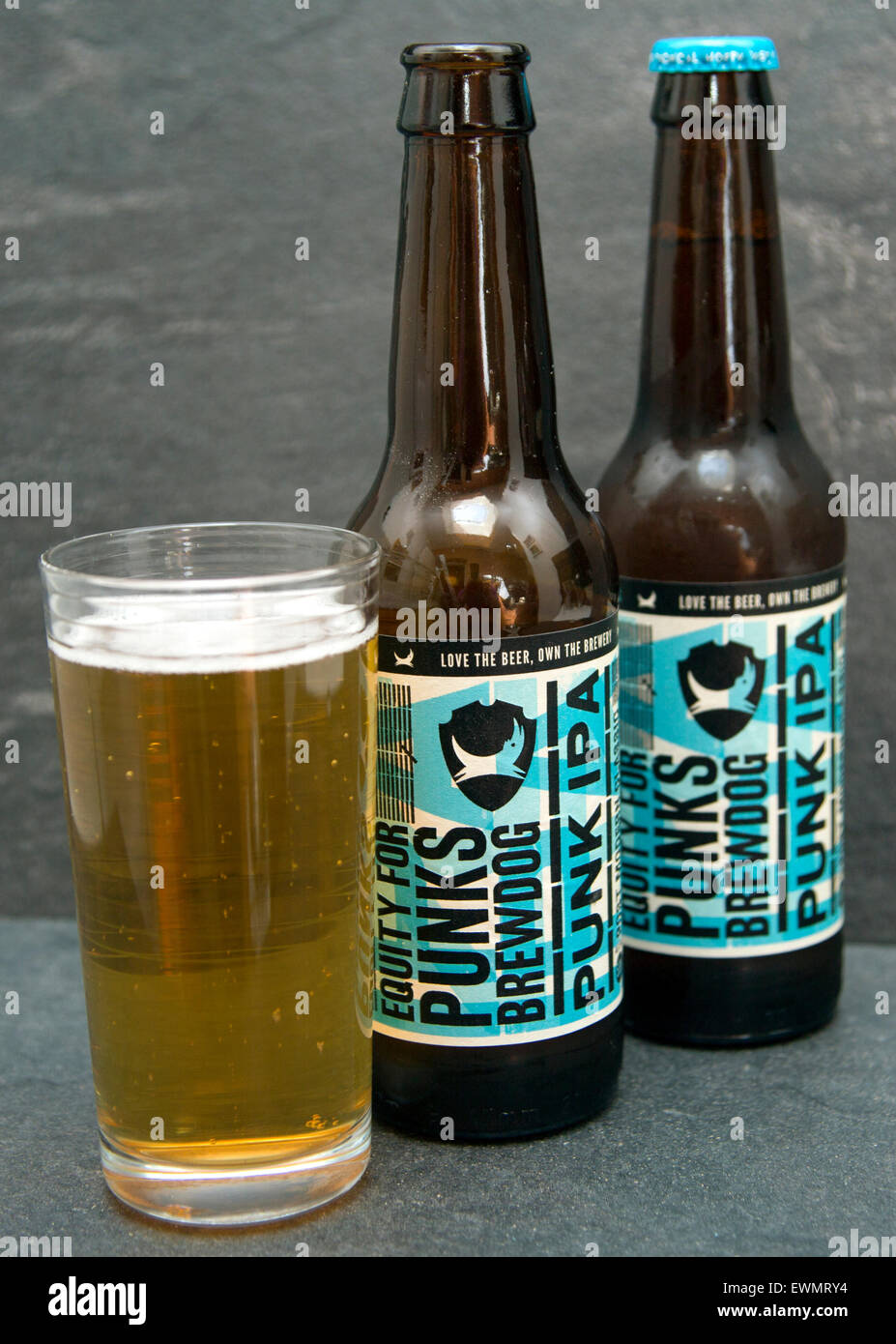 Brewdog Punk IPA bottle beer, London Stock Photo, Royalty Free Image