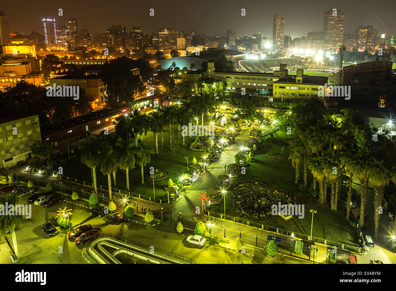 Aerial View Of The City Of Cairo With Densely Packed Residential Homes