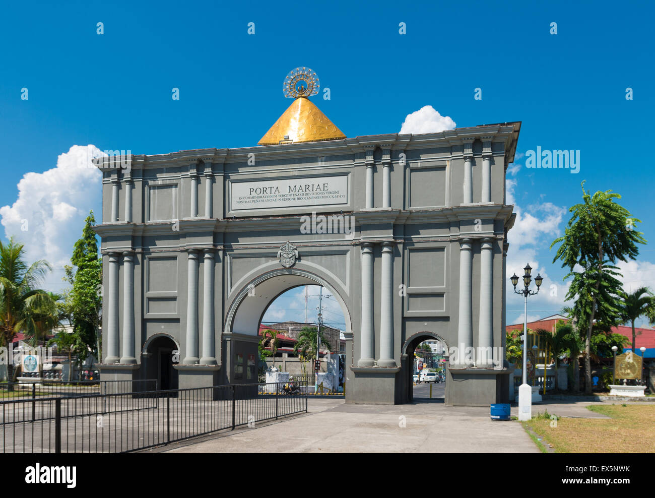 porta mariae in Naga City, Philippines. A commemorative arch Stock