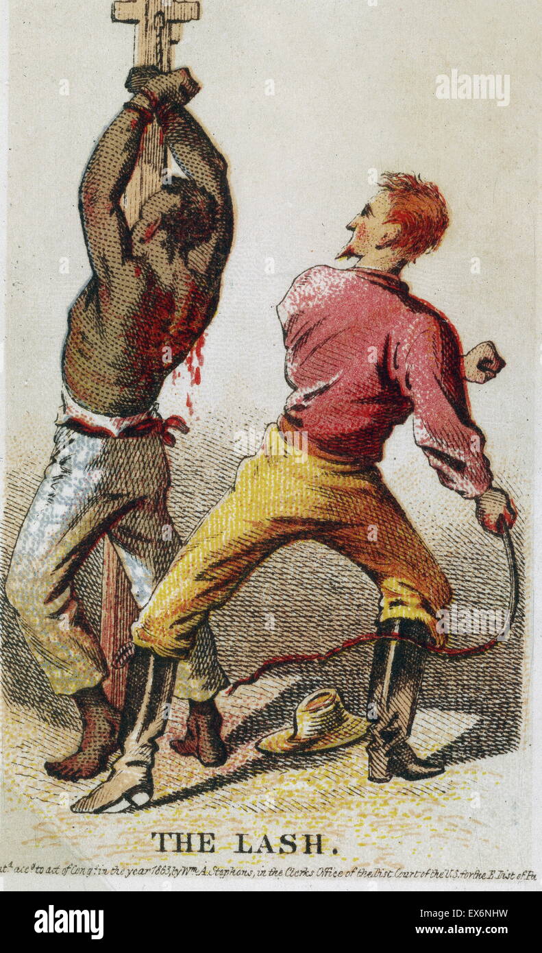 the-lash-card-showing-bound-african-american-slave-being-whipped-slaves-EX6NHW.jpg