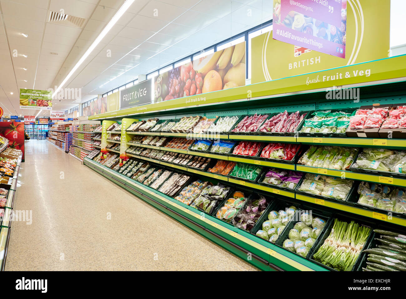 Aldi Norris Green grand opening Interior Shop shopping shopper Stock