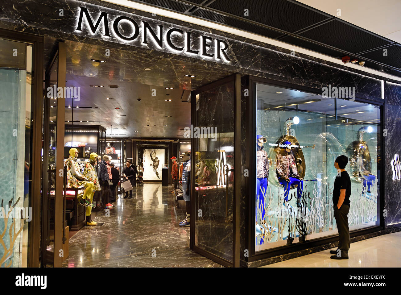 Moncler ( France French Paris ) Fashion store Kowloon Tsim Sha Tsui Stock Photo, Royalty Free ...