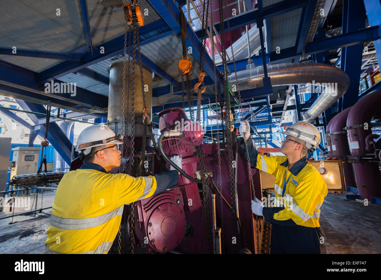 Maintenance activity at Paiton Power Plant, Indonesia Stock Photo