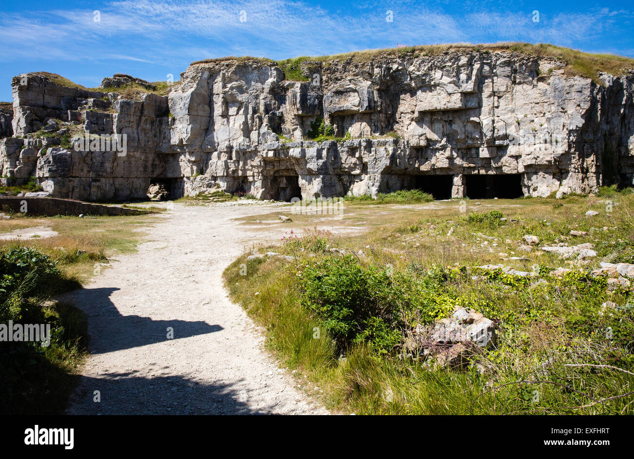 quarry near St Aldhelm's Head and Swanage on the east Dorset