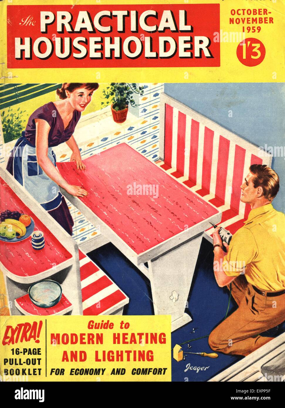 1950s UK Practical Householder Magazine Cover Stock Photo, Royalty Free