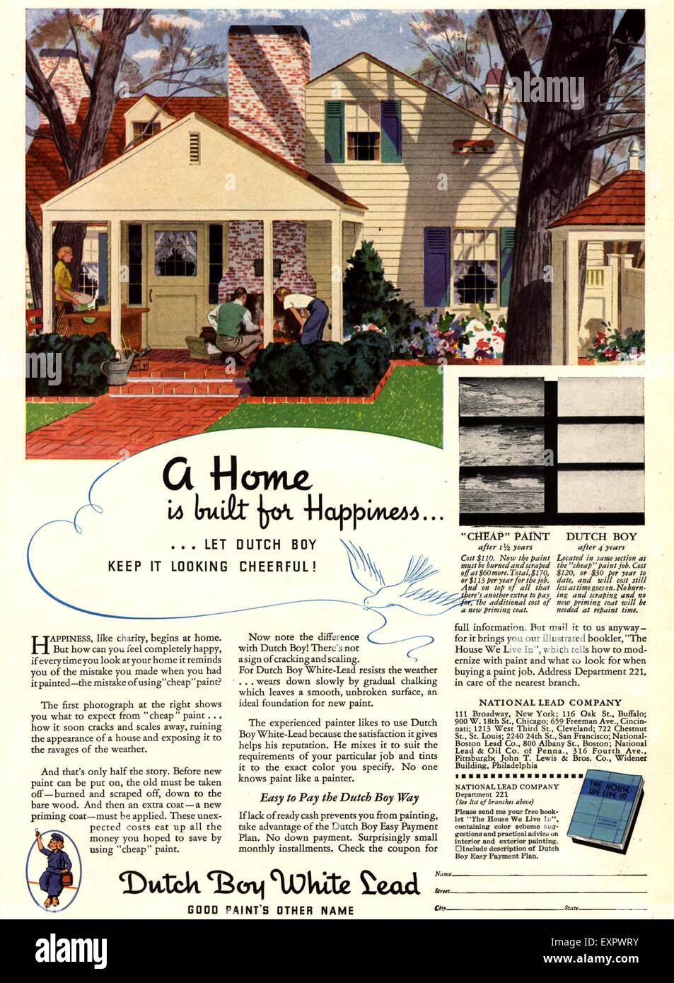 Home Magazines Usa 1930s usa ideal home magazine advert stock photo, royalty free Home Magazines Usa 1930s usa ideal home magazine advert stock photo, royalty free