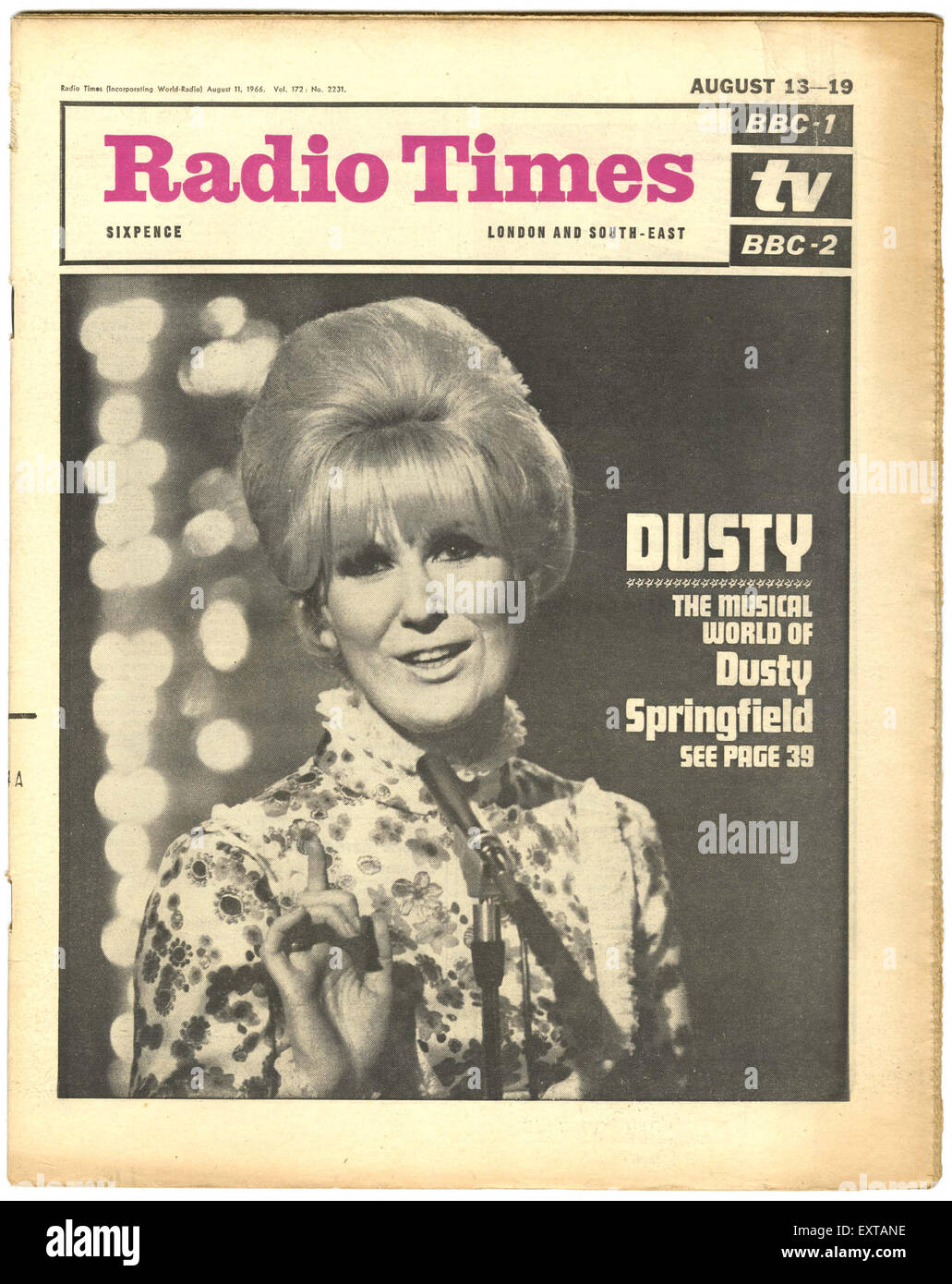 1960s UK Radio Times Magazine Cover Stock Photo, Royalty Free Image 85357818 Alamy