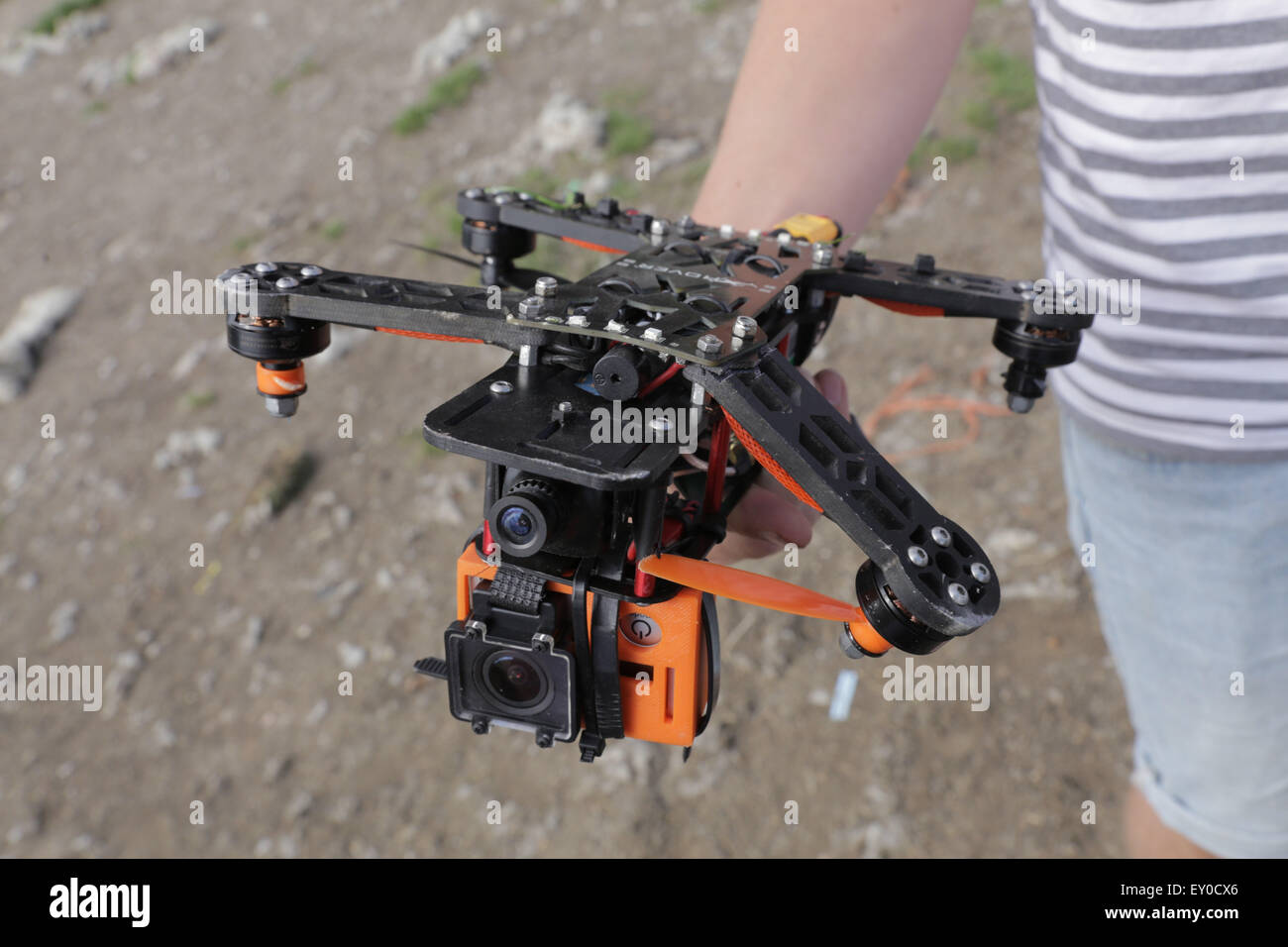 Brighton, UK. 18th July, 2015. First person view drone racers meet ...