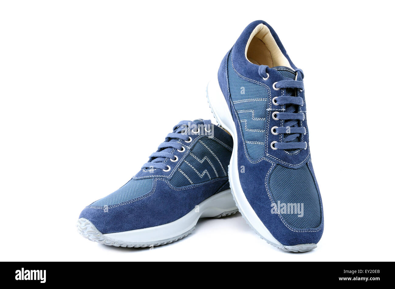 Sports Shoes For Adult Man Photographed On White Background Stock