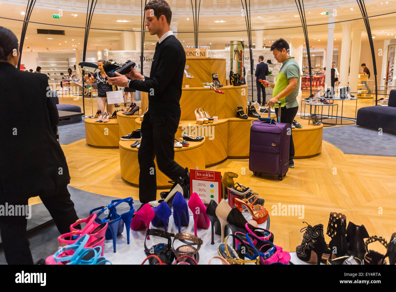 Paris, France, Inside Women's High Heel Shoes Store, Luxury Fashion