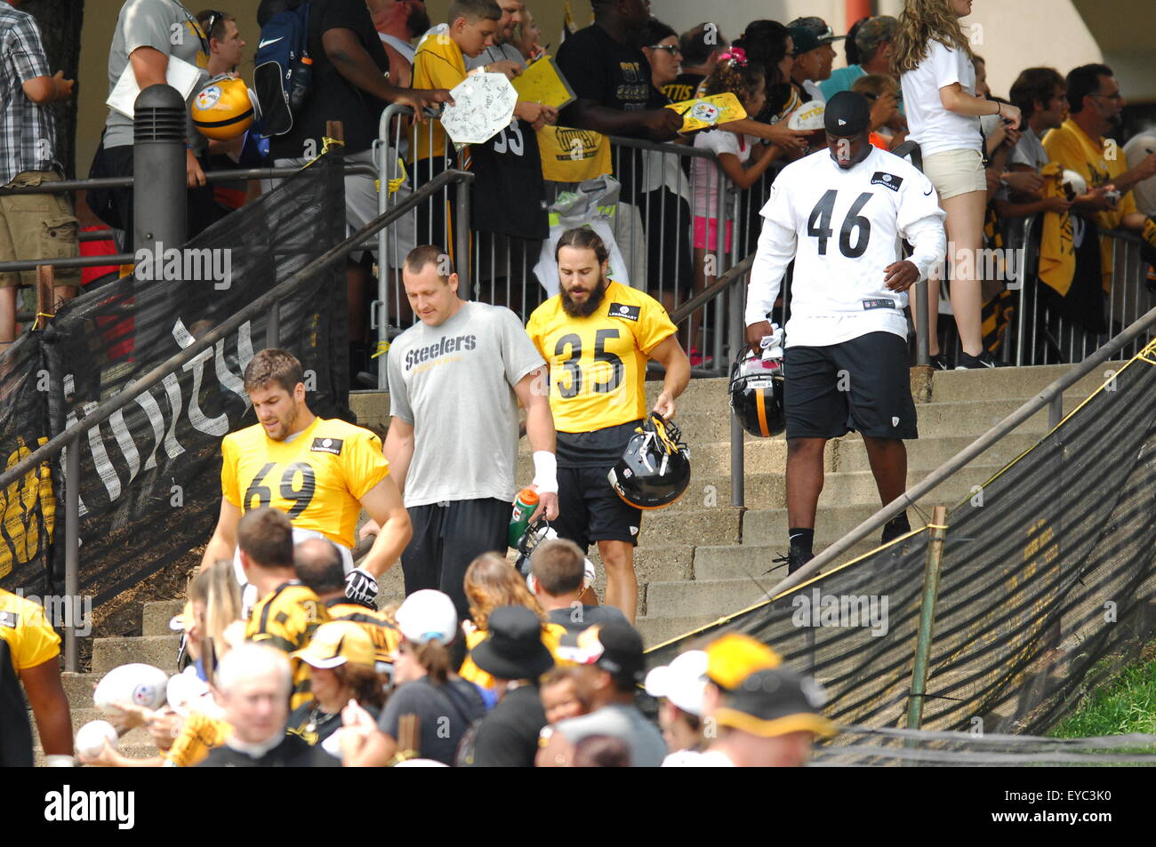 Latrobe, Pennsylvania, USA. July 26th, 2015 Heath Miller, Ross Stock