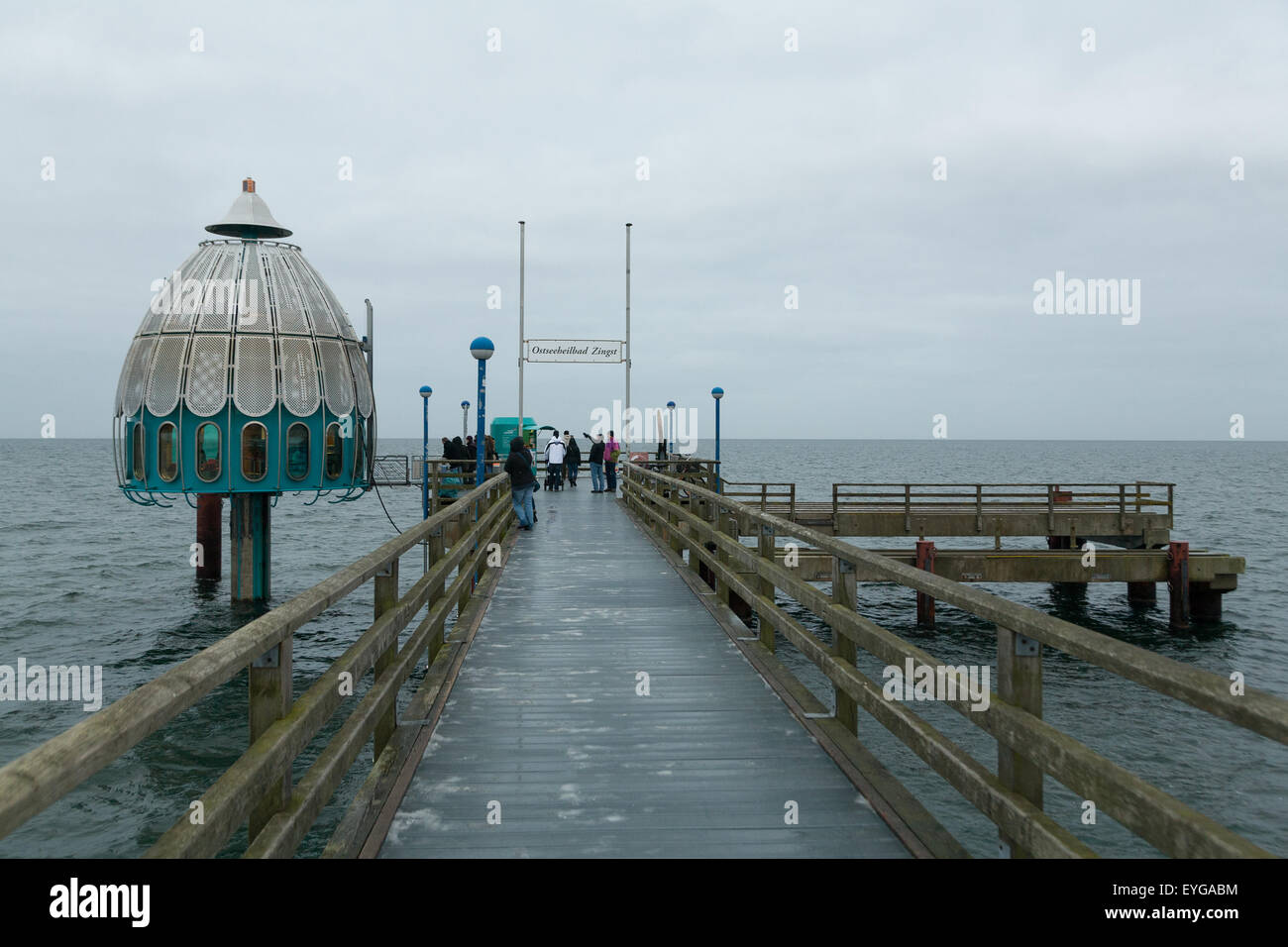 Zingst, Germany, the diving capsule at the pier Stock Photo, Royalty