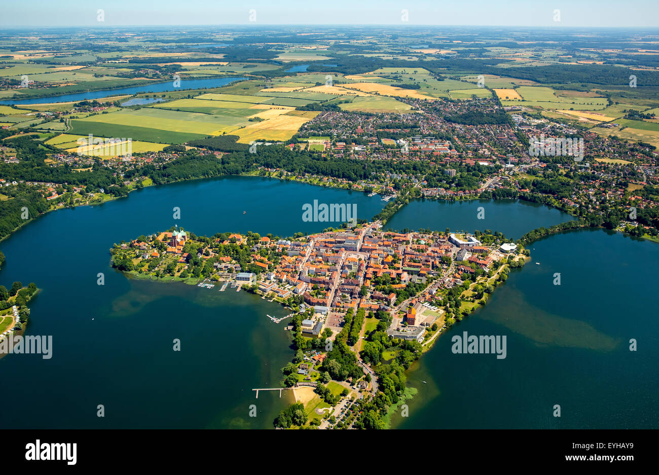 ratzeburger see lake, domsee lake, küchensee lake, bay of Küchensee Bei Ratzeburg ~ ratzeburger see lake, domsee lake, küchensee lake, bay of