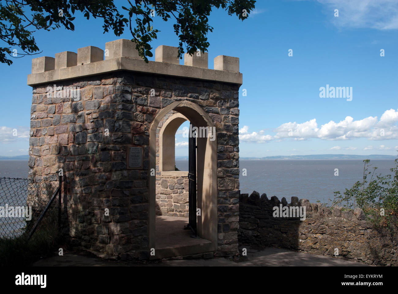 The Lookout, Poet's Walk footpath, Clevedon, Somerset, England UK Stock