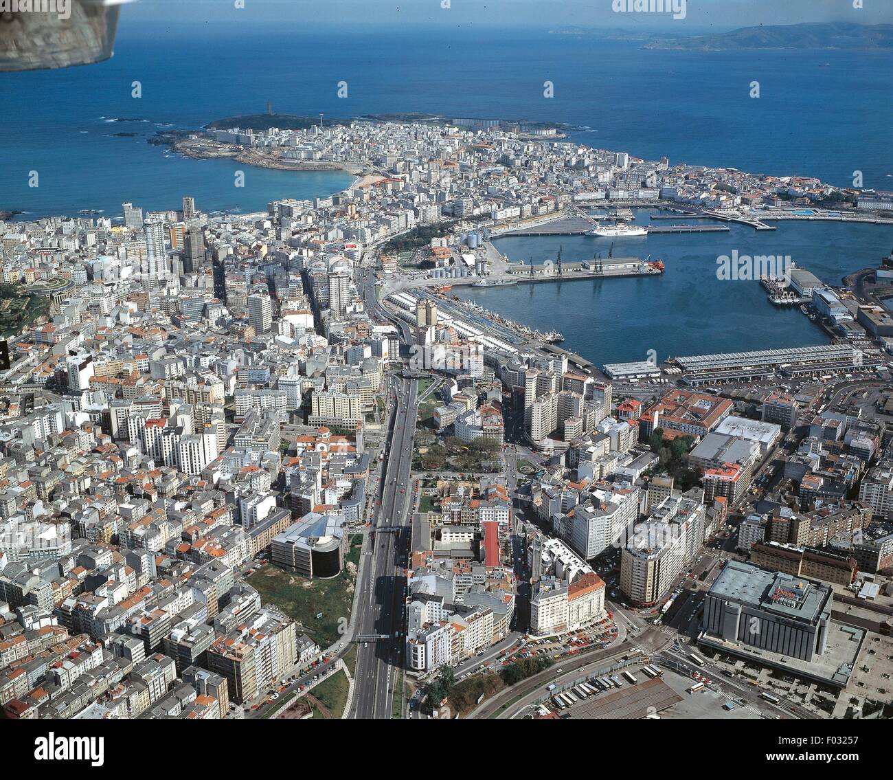 Aerial view of A Coruna Galicia, Spain Stock Photo 86119411 Alamy