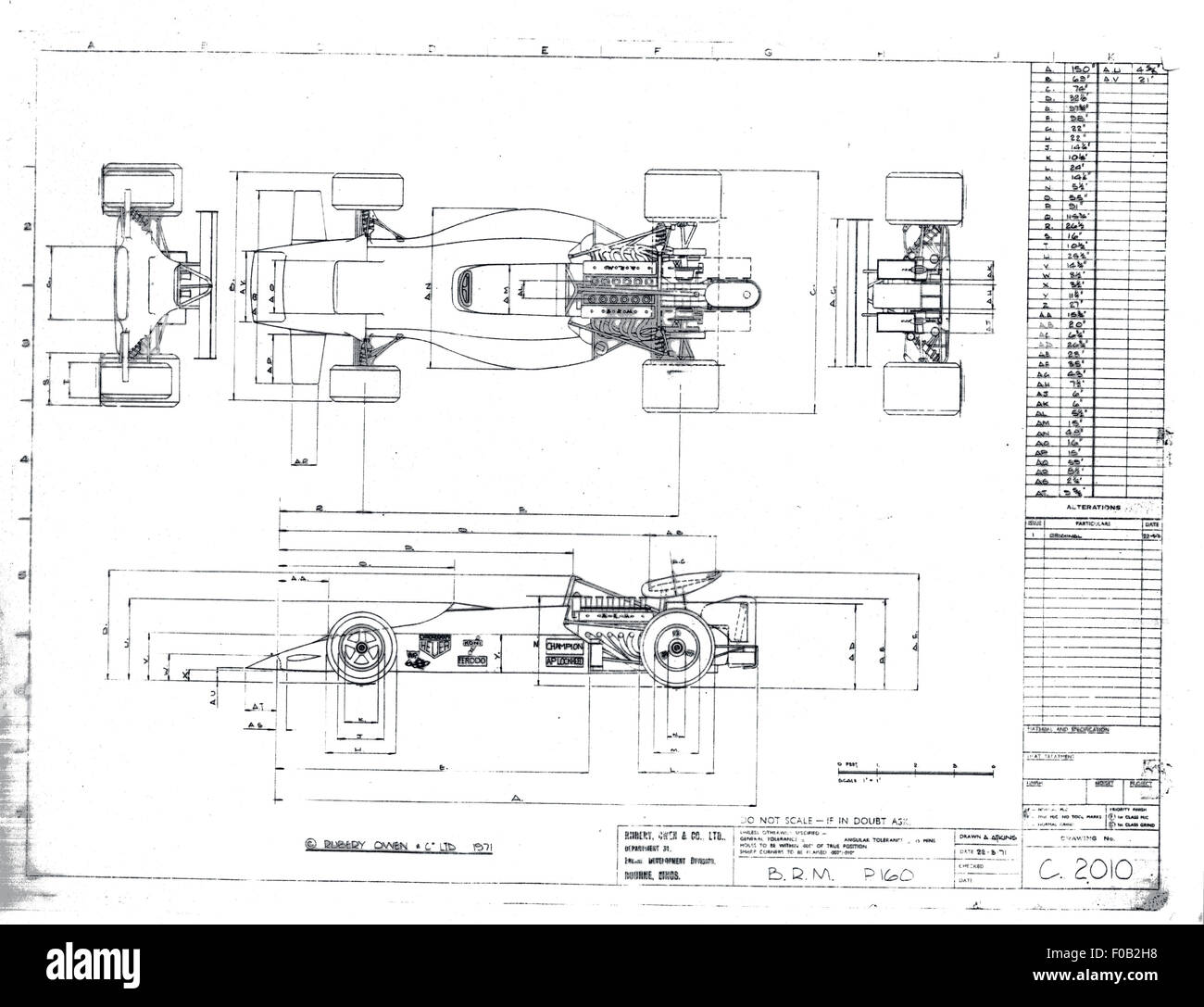 BRM P160 Drawing Stock Photo, Royalty Free Image: 86295364 - Alamy