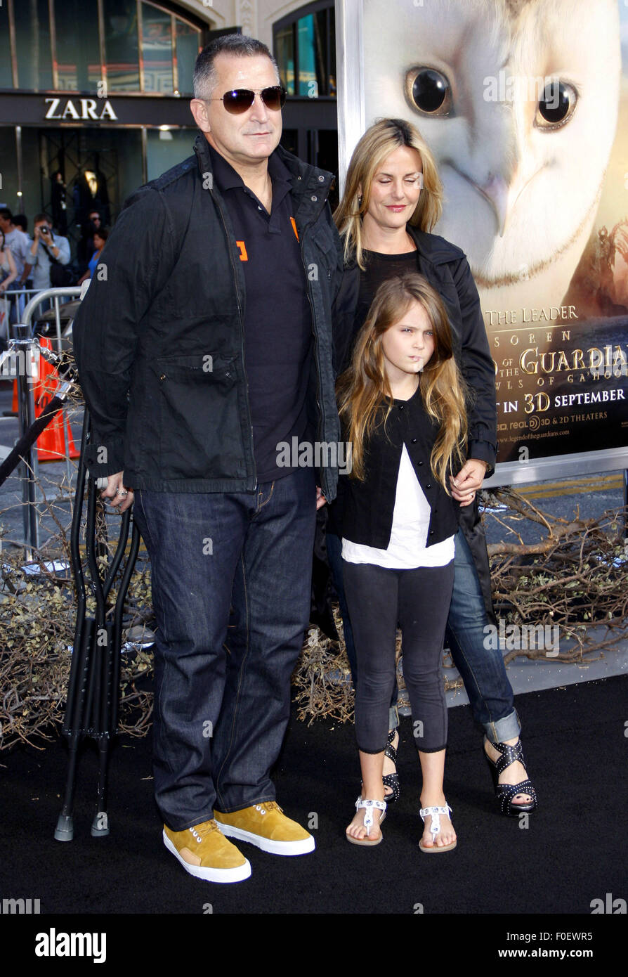 Anthony LaPaglia, Bridget LaPaglia and Gia Carides at the Los Angeles Stock Photo, Royalty Free