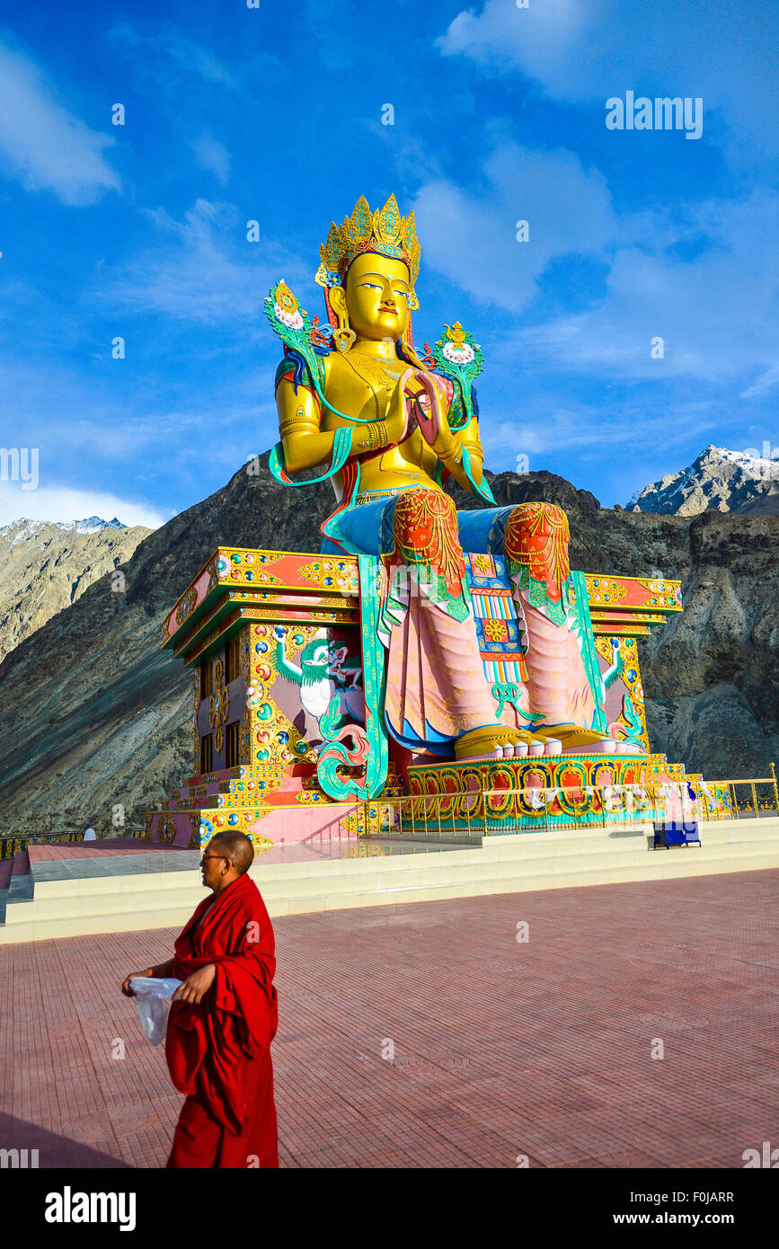 India Jammu Kashmir Ladakh Diskit The M Statue Of Maitreya Buddha In