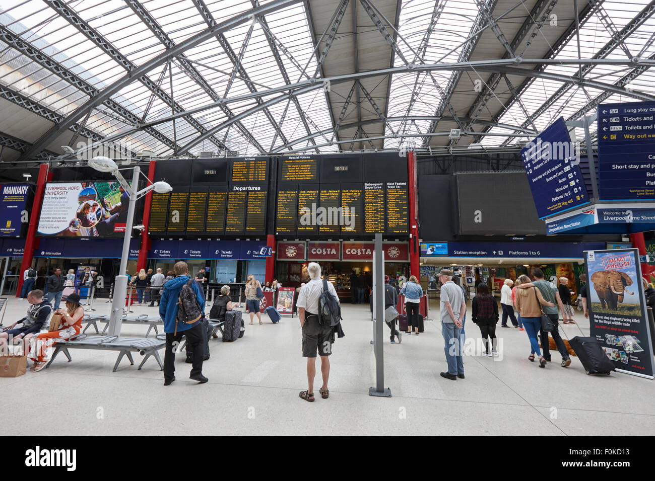 Liverpool lime street station England UK Stock Photo, Royalty Free