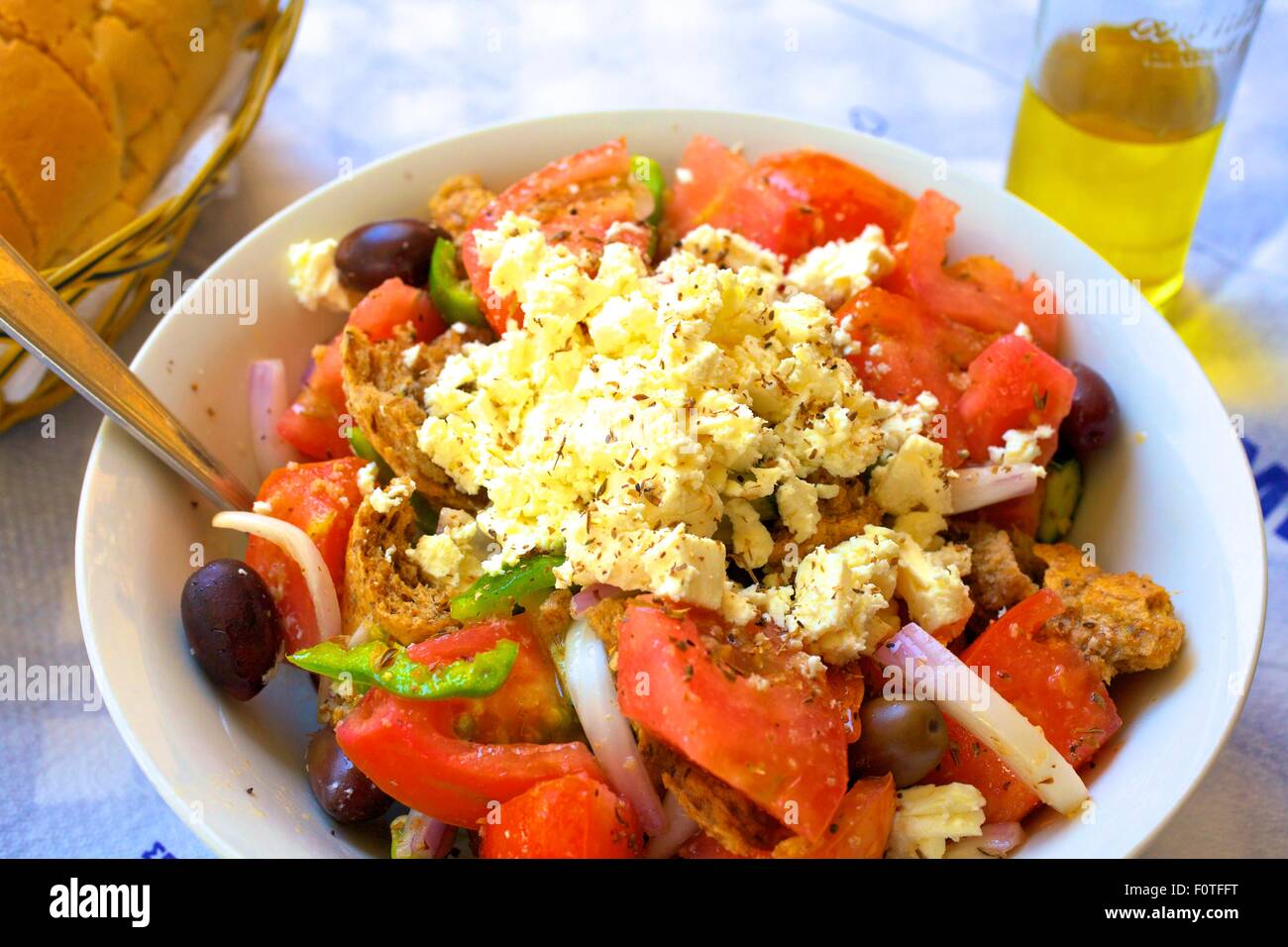 Greek Panzanella greek panzanella salad, kalymnos, dodecanese, greek islands Greek Panzanella greek panzanella salad, kalymnos, dodecanese, greek islands
