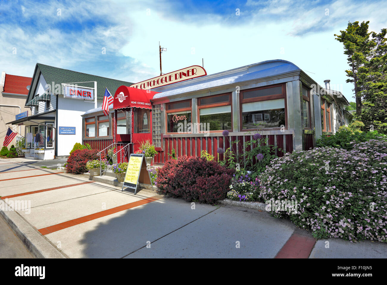 Old fashioned diner Long Island New York Stock Photo, Royalty Free