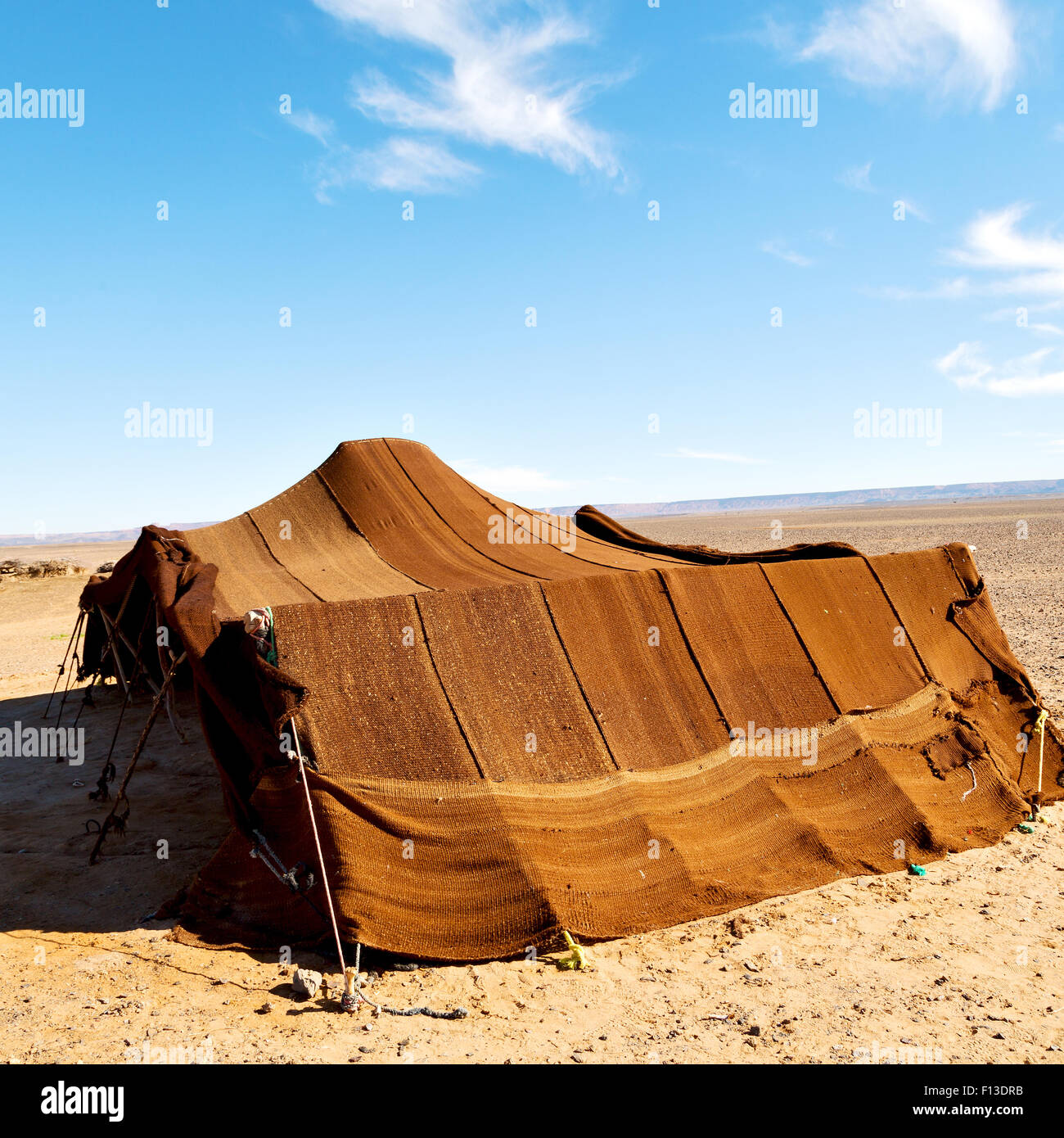 Tent In The Desert Of Morocco Sahara And Rock Stone Sky Stock Photo Alamy