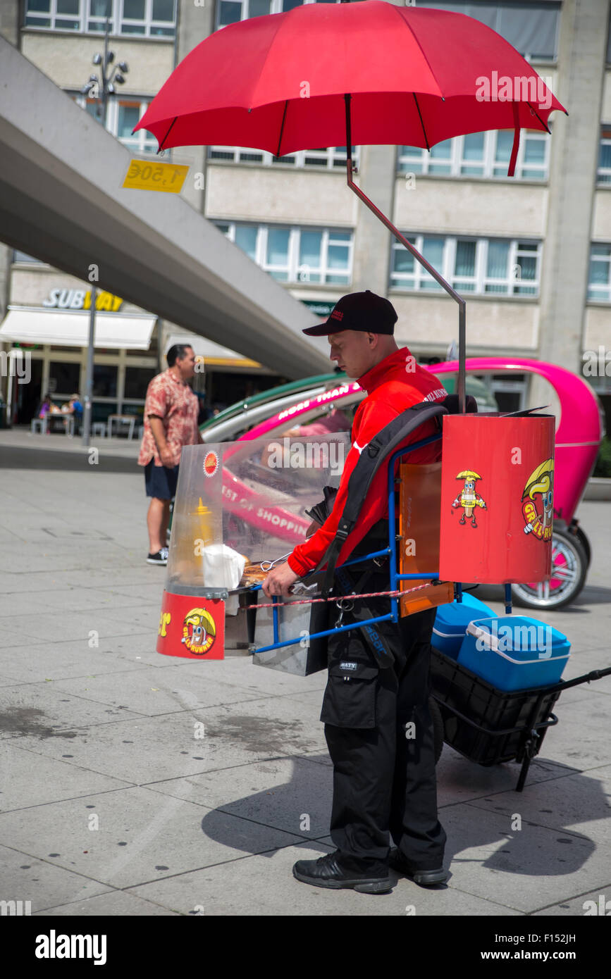 Grill runner sausage seller, Berlin, Germany Stock Photo 86778345 Alamy