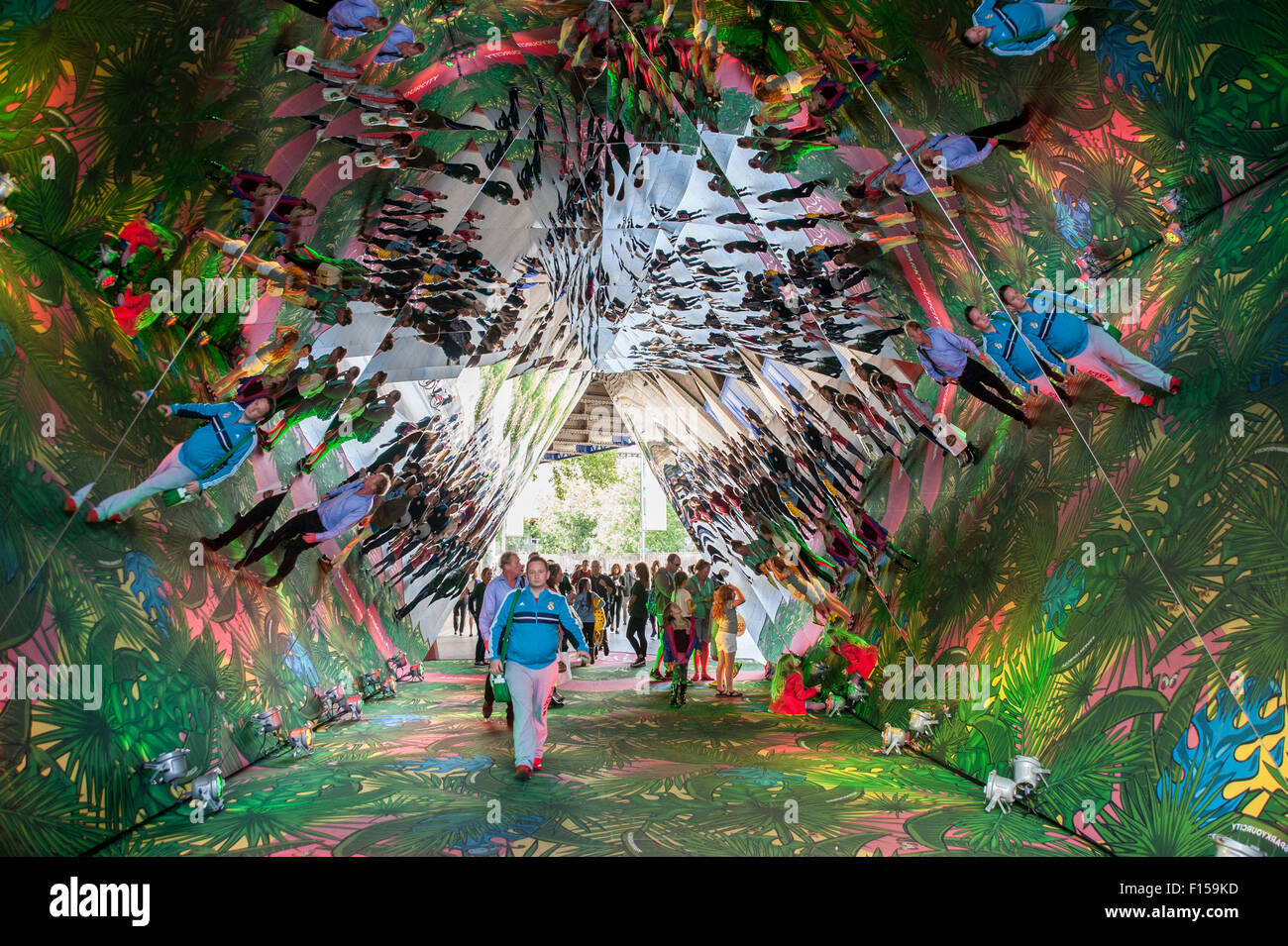 London, UK. 27 August 2015. A kaleidoscope art installation Stock Photo