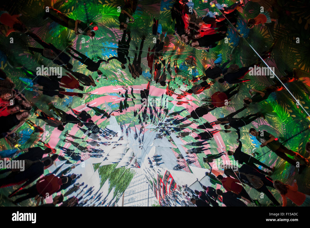 London, UK. 27 August 2015. A kaleidoscope art installation Stock Photo, Royalty Free Image