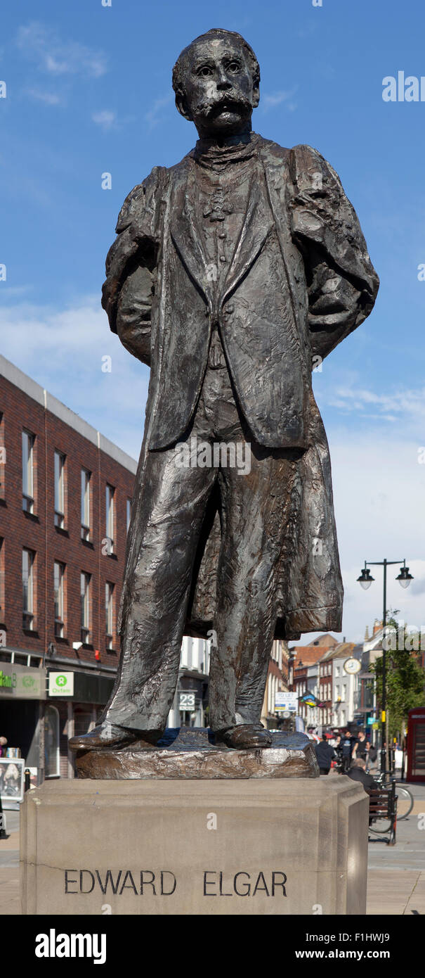 Statue of Edward Elgar in Worcester Stock Photo, Royalty Free Image