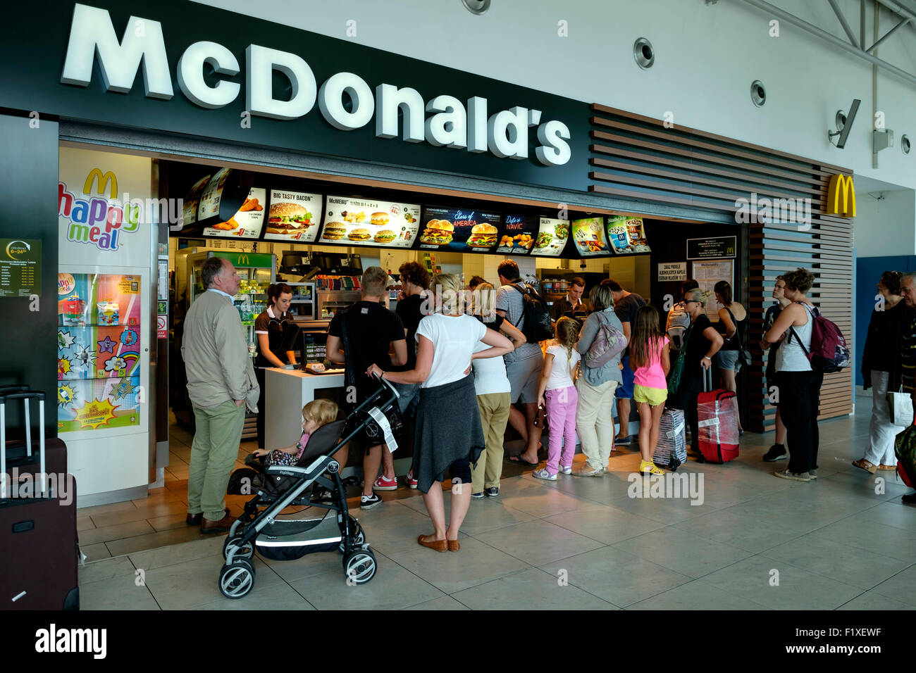 McDonald's restaurant at the Vaclav Havel International Airport in