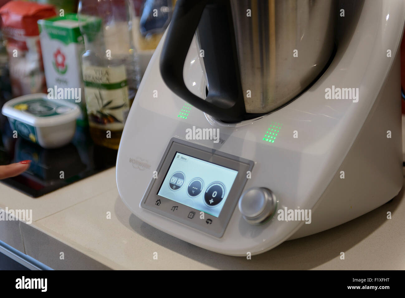 Uncategorized Thermomix Kitchen Appliance thermomix kitchen device food processor appliance stock vorwerk tm5 photo