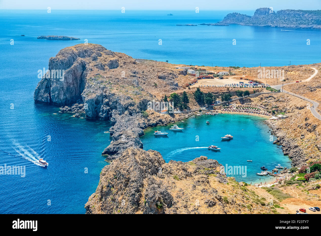 St Paul Bay Lindos Rhodes Greece Stock Photo Alamy