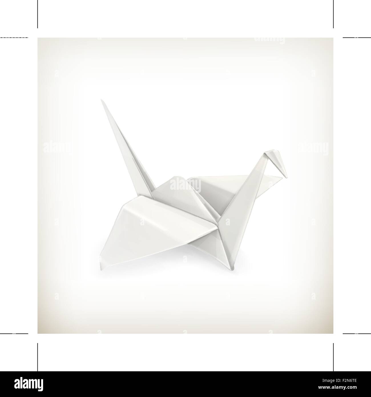 Origami crane, vector Stock Vector Art & Illustration, Vector Image